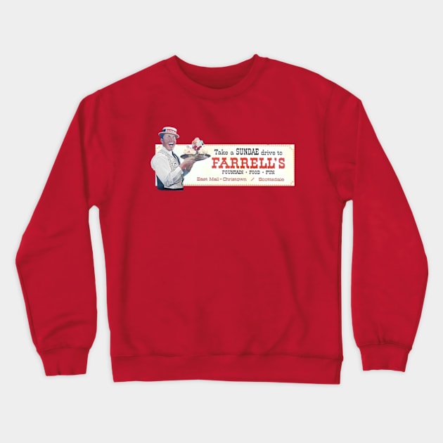 Farrell's Ice Cream Parlor - Phoenix, Arizona 1970s 1980s Crewneck Sweatshirt by Desert Owl Designs